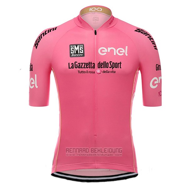 2017 Fahrradbekleidung Giro D'italien Rosa Trikot Kurzarm und Tragerhose
